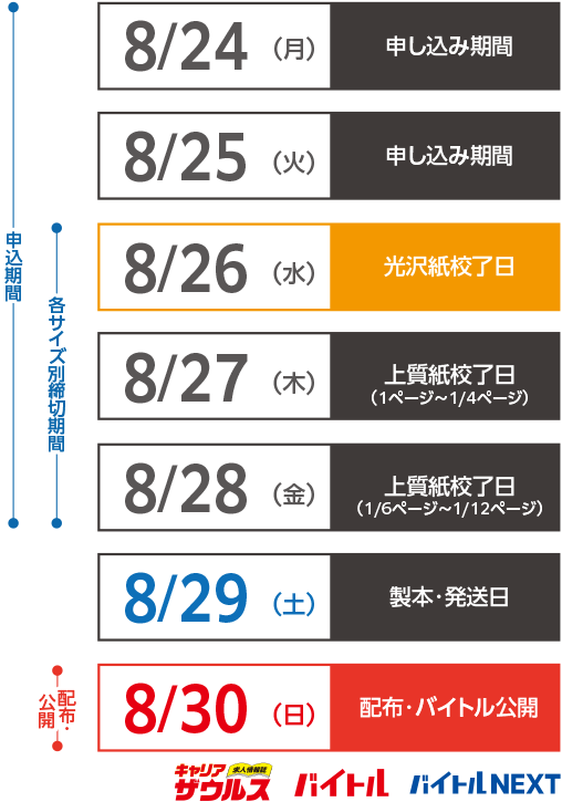 来週のスケジュールsp