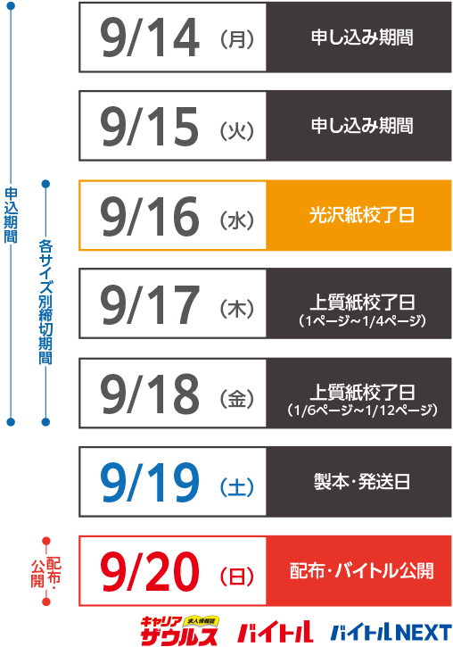 来週のスケジュールsp